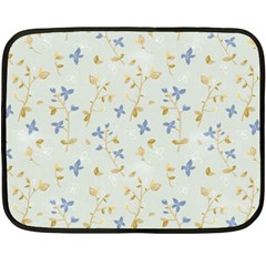 Vintage Hand Drawn Floral Background Double Sided Fleece Blanket (mini)  by TastefulDesigns