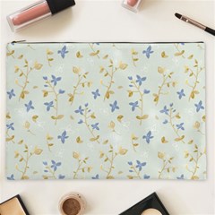 Vintage Hand Drawn Floral Background Cosmetic Bag (xxl)  by TastefulDesigns