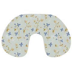 Vintage Hand Drawn Floral Background Travel Neck Pillows by TastefulDesigns