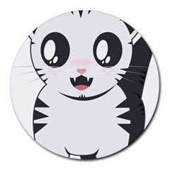 Meow Round Mousepads by evpoe