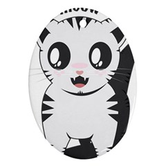 Meow Ornament (oval) by evpoe