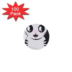 Meow 1  Mini Buttons (100 Pack)  by evpoe