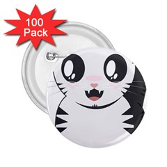 Meow 2 25  Buttons (100 Pack)  by evpoe