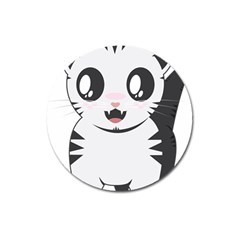 Meow Magnet 3  (round) by evpoe