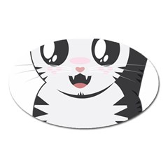 Meow Oval Magnet by evpoe