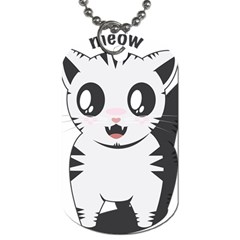 Meow Dog Tag (one Side) by evpoe