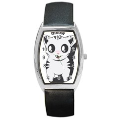 Meow Barrel Style Metal Watch by evpoe