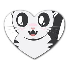 Meow Heart Mousepads by evpoe