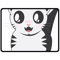 Meow Fleece Blanket (large)  by evpoe