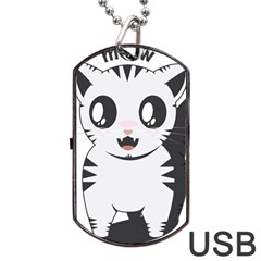 Meow Dog Tag Usb Flash (two Sides)