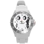 Meow Round Plastic Sport Watch (L) Front