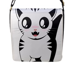 Meow Flap Messenger Bag (l)  by evpoe