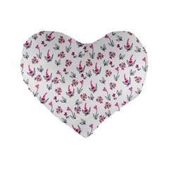 Heart Ornaments And Flowers Background In Vintage Style Standard 16  Premium Heart Shape Cushions