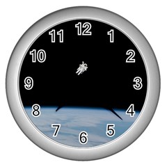 Amazing Stunning Astronaut Amazed Wall Clocks (silver)  by Simbadda