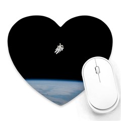 Amazing Stunning Astronaut Amazed Heart Mousepads by Simbadda