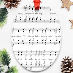 Jingle Bells Song Christmas Carol Ornament (oval) by Simbadda