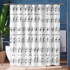 Jingle Bells Song Christmas Carol Shower Curtain 60  X 72  (medium)  by Simbadda