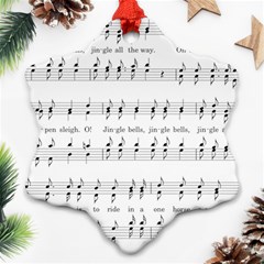 Jingle Bells Song Christmas Carol Ornament (snowflake) by Simbadda