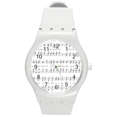 Jingle Bells Song Christmas Carol Round Plastic Sport Watch (m) by Simbadda