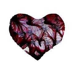 Jellyfish Ballet Wind Standard 16  Premium Flano Heart Shape Cushions by Simbadda