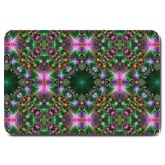 Digital Kaleidoscope Large Doormat  by Simbadda