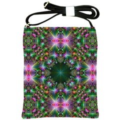 Digital Kaleidoscope Shoulder Sling Bags by Simbadda