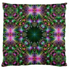 Digital Kaleidoscope Large Cushion Case (two Sides) by Simbadda