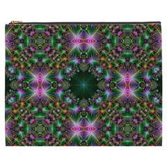 Digital Kaleidoscope Cosmetic Bag (xxxl)  by Simbadda