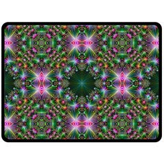 Digital Kaleidoscope Double Sided Fleece Blanket (large)  by Simbadda