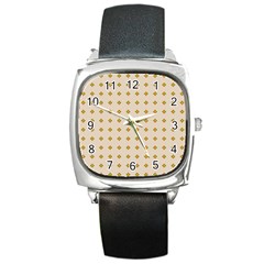 Pattern Background Retro Square Metal Watch by Simbadda