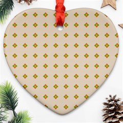 Pattern Background Retro Heart Ornament (two Sides) by Simbadda