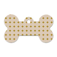 Pattern Background Retro Dog Tag Bone (one Side) by Simbadda