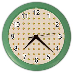 Pattern Background Retro Color Wall Clocks by Simbadda