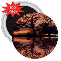 Aurora Sunset Sun Landscape 3  Magnets (100 Pack) by Simbadda