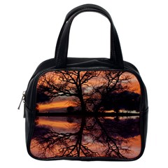 Aurora Sunset Sun Landscape Classic Handbags (one Side) by Simbadda