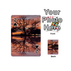 Aurora Sunset Sun Landscape Playing Cards 54 (mini)  by Simbadda