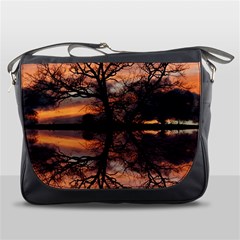 Aurora Sunset Sun Landscape Messenger Bags by Simbadda