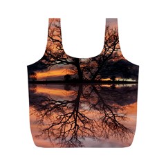 Aurora Sunset Sun Landscape Full Print Recycle Bags (m)  by Simbadda