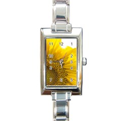 Plant Nature Leaf Flower Season Rectangle Italian Charm Watch by Simbadda