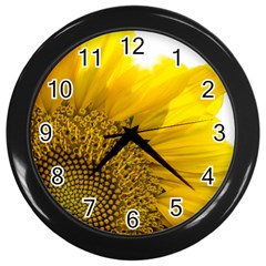 Plant Nature Leaf Flower Season Wall Clocks (black) by Simbadda