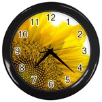 Plant Nature Leaf Flower Season Wall Clocks (Black) Front