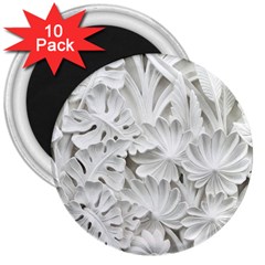 Pattern Motif Decor 3  Magnets (10 Pack)  by Simbadda