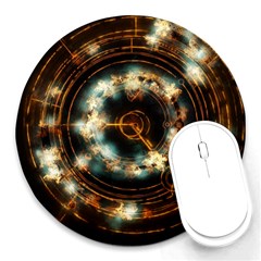 Science Fiction Energy Background Round Mousepads by Simbadda