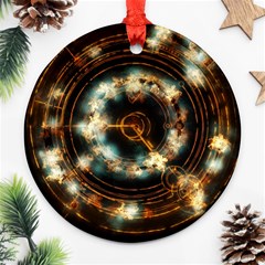 Science Fiction Energy Background Ornament (round) by Simbadda