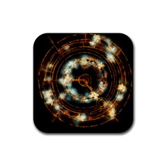 Science Fiction Energy Background Rubber Coaster (square)  by Simbadda