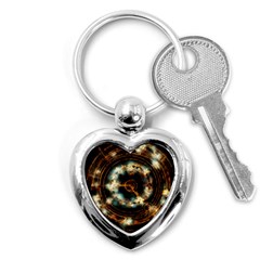 Science Fiction Energy Background Key Chains (heart)  by Simbadda