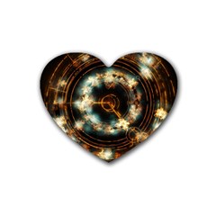 Science Fiction Energy Background Heart Coaster (4 Pack)  by Simbadda