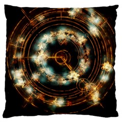 Science Fiction Energy Background Large Cushion Case (one Side) by Simbadda