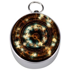 Science Fiction Energy Background Silver Compasses by Simbadda