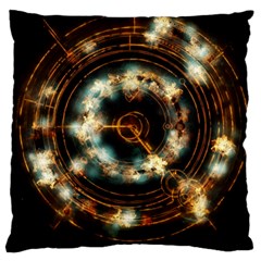 Science Fiction Energy Background Large Flano Cushion Case (one Side) by Simbadda